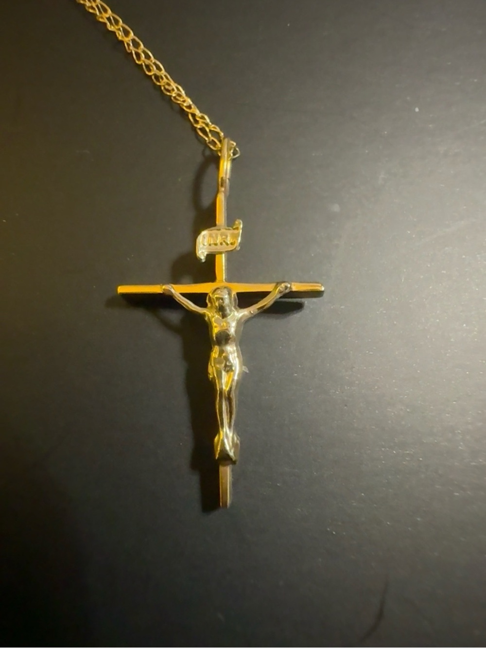 14K Gold Crucifix Necklace